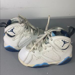 Jordan 7 Retro  White French Blue-University Blue Size 5C 304772-107